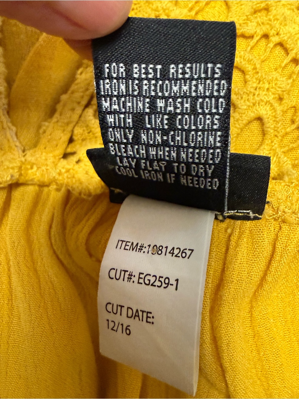 Torrid Yellow Lace Yoke Boho Tunic Dress Bell Sleeve Plus Size 2 2X Floral - Picture 10 of 11